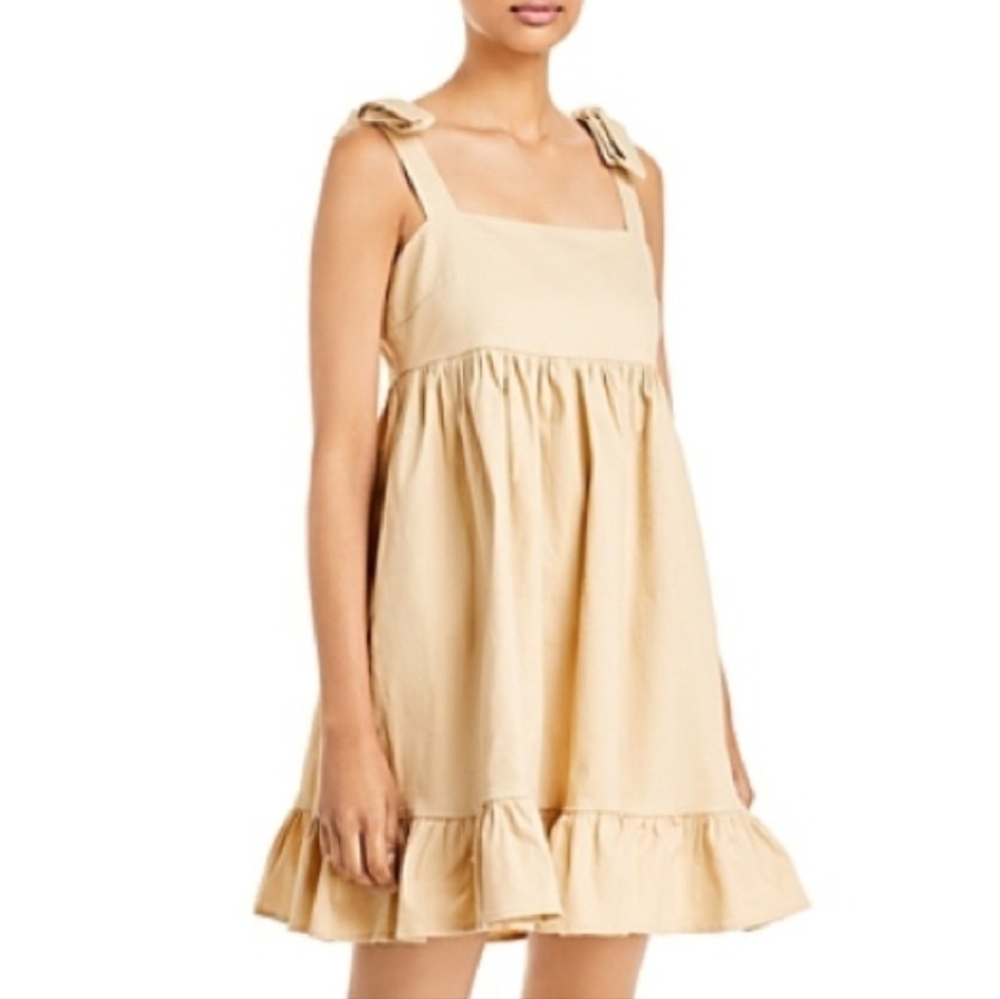 Line And Dot Sabrina Ruffled Twill Mini Dress